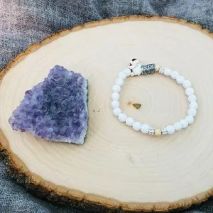 White Lava Stone/Essential Oil Bracelet