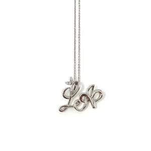 Winged Double Fancy Initial Necklace - Various Options