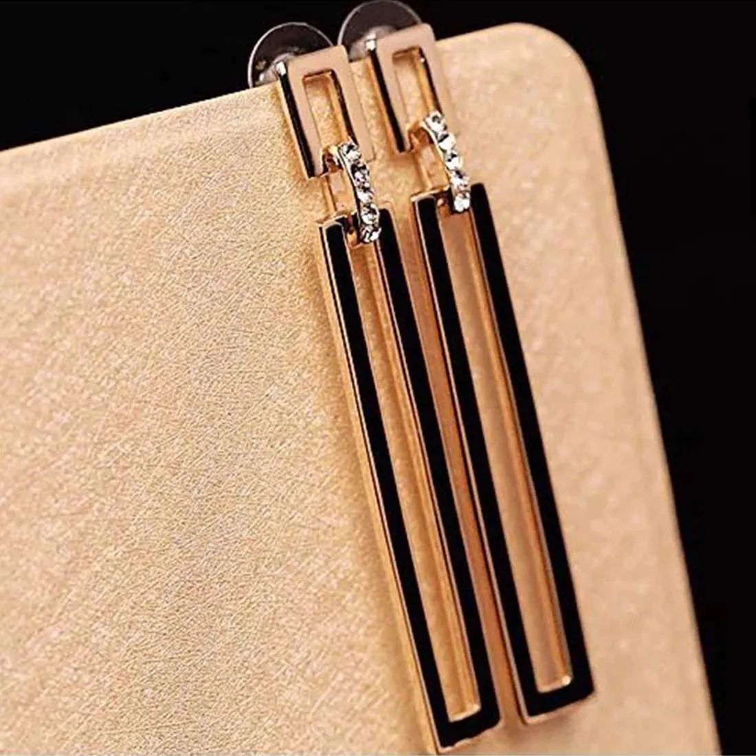 Yellow Chimes Western Style Geometric Asymmetric long Luxury Rectangle Tassel Party Dangle Earrings For Women and Girl's