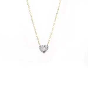 Y/G Diamond Heart Pendant 9ct